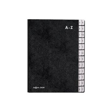 PAGNA Pultordner, DIN A4, 24 Fächer, A - Z, schwarz