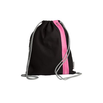 PAGNA Sac de sport à cordelette "Go", noir / rose foncé