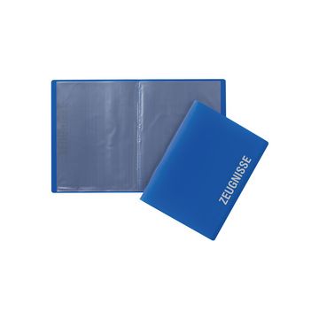PAGNA Zeugnismappe, DIN A4, mit 10 Hüllen, PP, blau
