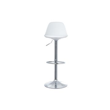 PAPERFLOW Chaise de bar "BOBBA", ensemble de 2, blanc