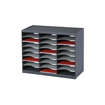 PAPERFLOW Trieur monobloc, 24 compartiments, anthracite