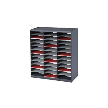 PAPERFLOW Trieur monobloc, 36 compartiments, gris