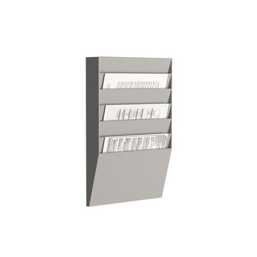 PAPERFLOW Trieur mural, 6 compartiments, A4 paysage, gris PAPERFLOW Trieur mural, 6 compartiments, A4 paysage, gris