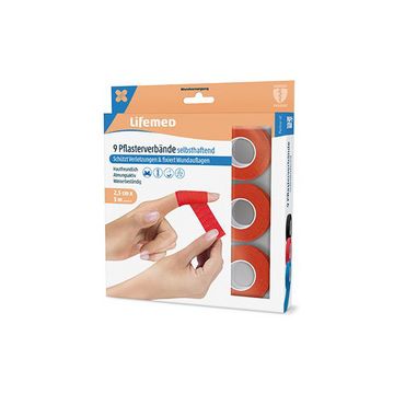 PAPSTAR Pansement, auto-adhésif, 9 rouleaux, rouge PAPSTAR Pansement, auto-adhésif, 9 rouleaux, rouge