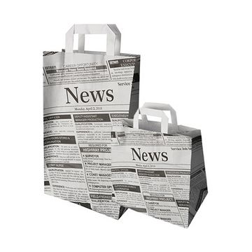 PAPSTAR Sac en papier "Newsprint", 260 x 170 x 250 mm