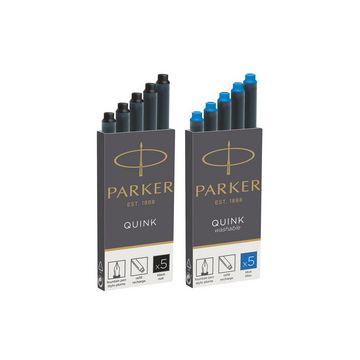 PARKER Cartouches d'encre longues QUINK, bleu-noir