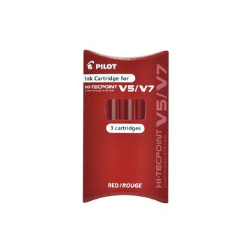 PILOT Cartouches d'encre pour Stylo roller V5/V7, rouge