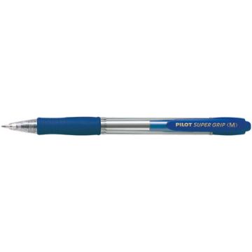 PILOT Stylo à bille rétractable SUPER GRIP M, bleu