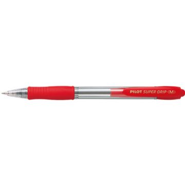 PILOT Stylo à bille rétractable SUPER GRIP M, rouge