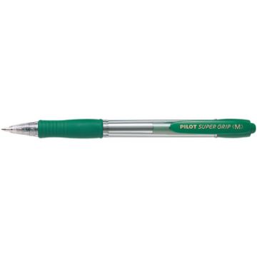PILOT Stylo à bille rétractable SUPER GRIP M, vert