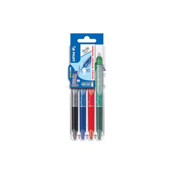 PILOT Stylo roller FRIXION BALL CLICKER 05 Set2Go, étui de 4