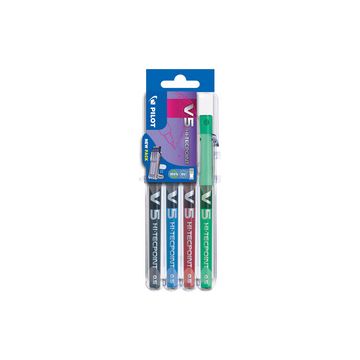 PILOT Stylo roller Hi-Tecpoint V5 Set2Go, étui de 4