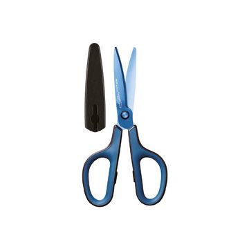 PLUS JAPAN Ciseaux universels FITCUT CURVE Titanium, bleu