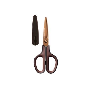 PLUS JAPAN Ciseaux universels FITCUT CURVE Titanium, marron