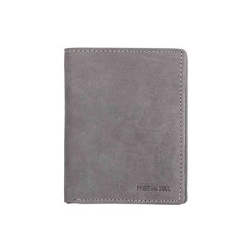 PRIDE&SOUL Portefeuille RFID, format portrait, cuir, gris