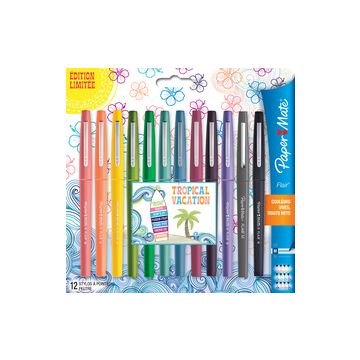 Paper:Mate Stylo feutre Flair TROPICAL VACATION, étui de 12