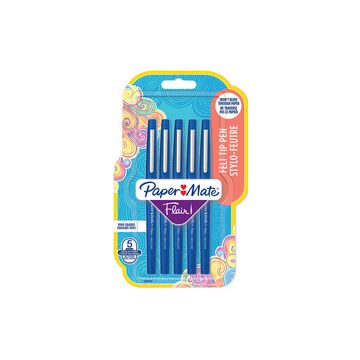Paper:Mate Stylo feutre Flair, blister de 5, bleu