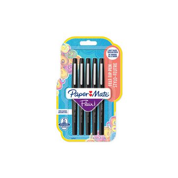 Paper:Mate Stylo feutre Flair, blister de 5, noir