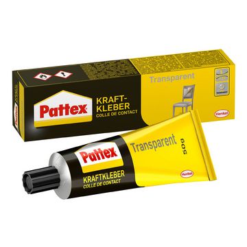 Pattex Colle de contact, transparente, avec solvant, tube de