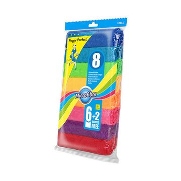 Peggy Perfect Lavettes multi-usage microfibre, paquet de 8