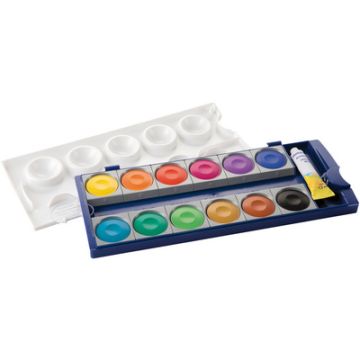 Pelikan Boîte de peinture standard d'école K12, 12 couleurs