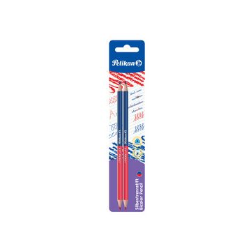 Pelikan Crayon bicolore fin, rouge/bleu, carte blister de 2