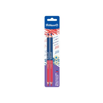 Pelikan Crayon bicolore gros, rouge/blau, carte blister de 2