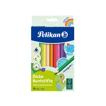 Pelikan Crayons de couleur épais, étui en carton de 12