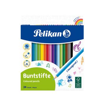 Pelikan Crayons de couleur standard, étui en carton de 24,