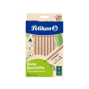 Pelikan Crayons de couleur triangulaires Jumbo, étui en