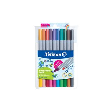 Pelikan Feutres colorella twin, rond, étui de 10
