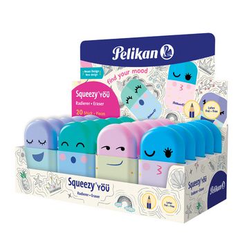 Pelikan Gomme en plastique Squeezy You, en présentoir
