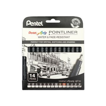 Pentel Feutre technique permanent Pointliner, set de 14