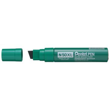 Pentel Marqueur permanent N50XL, pointe biseautée, vert