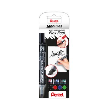 Pentel Marqueur pour tableau blanc Maxiflo Flex-Feel, kit