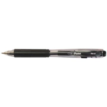 Pentel Stylo à bille rétractable BK437, noir