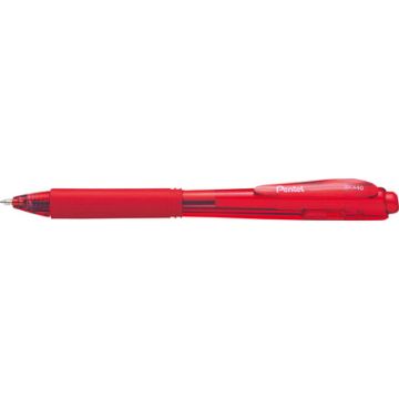 Pentel Stylo à bille rétractable BK440, rouge