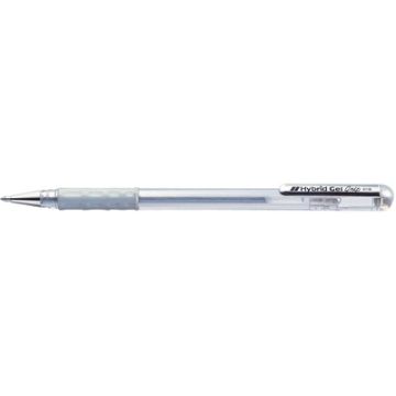 Pentel Stylo roller gel Hybrid Gel Grip Metallic K118,argent