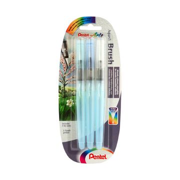 PentelArts Aquash Stylo pinceau, contenu: 7 ml, kit de 3