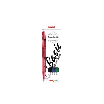 PentelArts Stylo feutre Brush Sign Pen, étui de 4, Basic