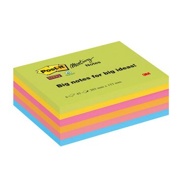 Post-it Bloc-note Meeting Notes Super Sticky, 203 x 153 mm