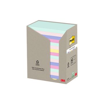 Post-it Bloc-note adhésif Recycling notes, 51x38 mm, assorti
