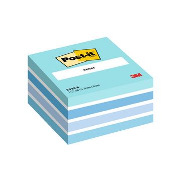 Post-it Bloc-note cube notes, 76 x 76 mm, bleu