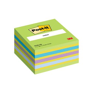 Post-it Bloc-note cube notes, 76 x 76 mm, bleu/vert