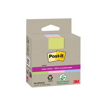Post-it Bloc-note super sticky Recycling notes, coloré