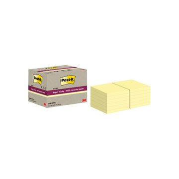 Post-it Bloc-note super sticky Recycling notes, jaune