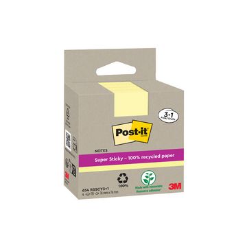 Post-it Bloc-note super sticky Recycling notes, jaune