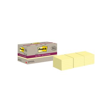 Post-it Bloc-note super sticky Recycling notes, jaune