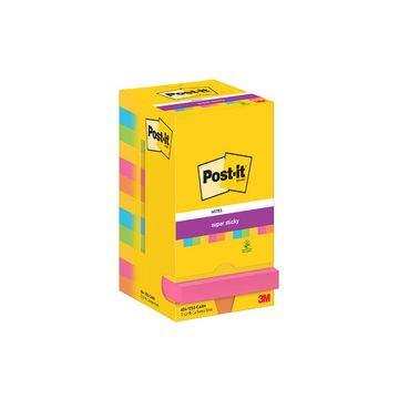 Post-it Bloc-note super sticky notes, 76 x 76 mm, Carnival