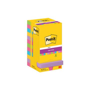 Post-it Bloc-note super sticky notes, 76 x 76 mm, Neon